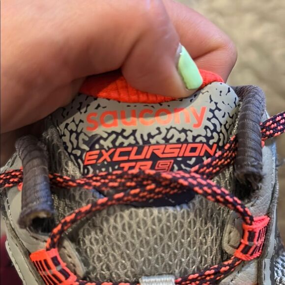 Saucony Excursion TR 9 Gray and‎ Orange Trail Running Shoes - Picture 7 of 8